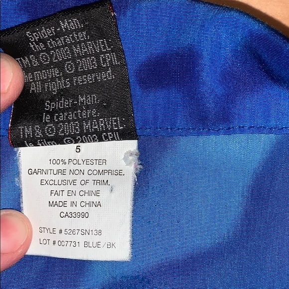 MARVEL Spiderman Graphic Button Up Top Tee Shirt Sleeve Blue Red Boys 5 - Picture 4 of 6